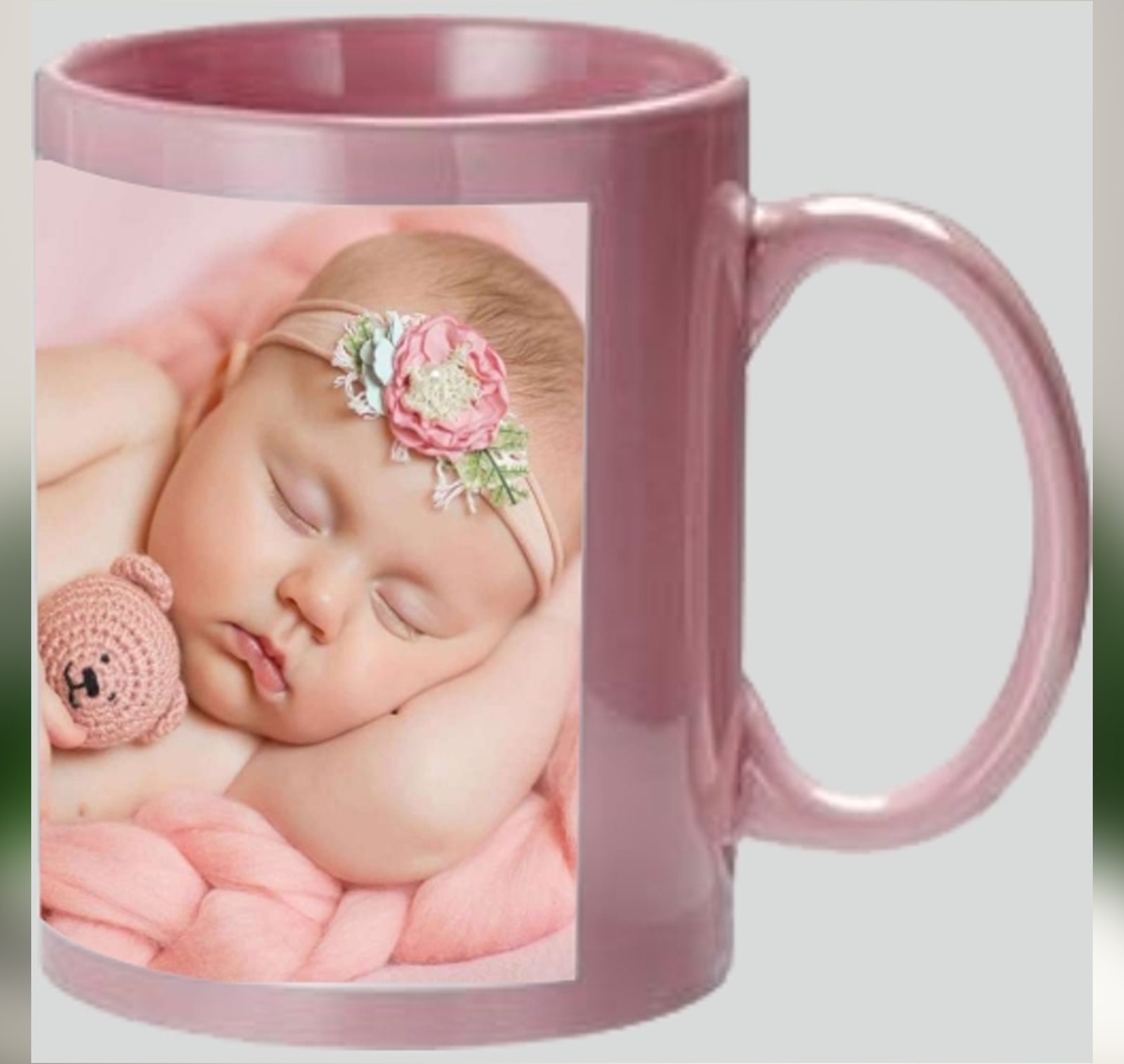 Pink patch mug